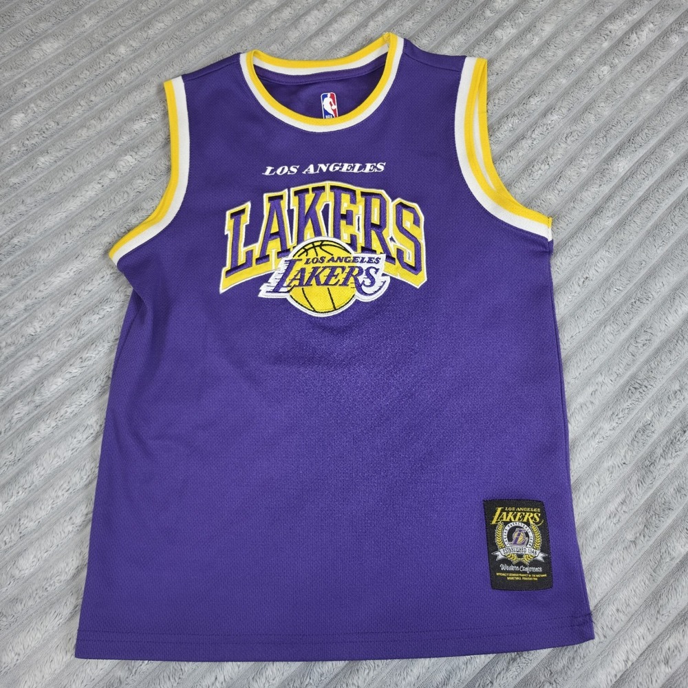NBA LA Lakers Post Season Western Conference Purple Jersey‎ Youth 10/12